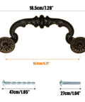 Four Piece 150mm Center Drawer Pull Handles In Zinc Alloy Rustic Vintage Style Drop Down Bail Swing Dresser Cabinet Pulls With Antique Yellow Bronze Finish