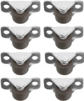 Eight Pack Heavy Duty Silent Rubber Replacement Casters With Mounting Screws For Rolling Cart Furniture Drawers Cabinets And Workbenches Top Shelf Build For Zero Hassle Gliding, showing rubber wheels with metal stems.