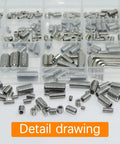 Set Screw Assortment Kit 300 Pcs 24 Sizes Metric And SAE Allen Screws For Bathroom Fixtures Door Knobs Faucets Plumbing 304 Stainless Steel With 6 Hex Wrenches And Handy Storage Case