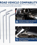 Stainless Steel Exhaust Hanger Rod Weld-On 9.5 Inch Long 90 Degree Bent Universal Fit 2 Pack for broad vehicle compatibility
