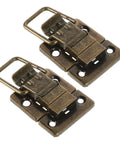 Two Pack Vintage Style Metal Toggle Latch Set For Boxes And Containers Coffee Color Iron Jewelry Case Lock Easy Install Versatile Storage Gear For Luggage Craft Projects And More