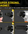 Upgrade Your Garage Game With This Killer 4-Piece Low Profile Impact Socket Adapter Set. Converts sockets with strong magnet.