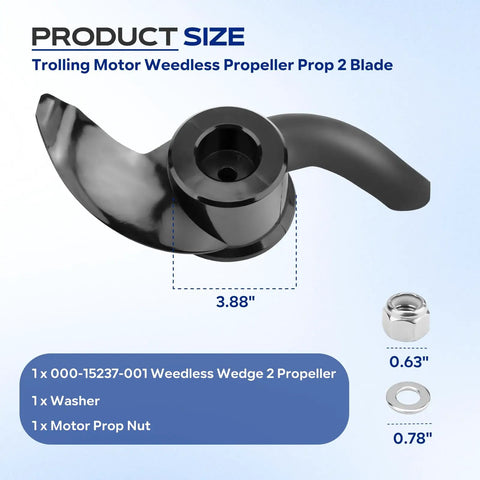 Weedless Propeller For Lowrance Ghost Trolling Motor 00015237001 Replacement Prop Black Direct Fit No Fuss Install Premium Weedless Design For Smooth Quiet Fishing In Weedy Water With No Tangled Lines