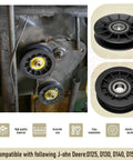 V Idler And Flat Pulley Kit For Lawn Mower Decks LA100 LA105 LA110 LA115 LA120 Replacement 1760097 690409 690409MA installed