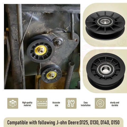 V Idler And Flat Pulley Kit For Lawn Mower Decks LA100 LA105 LA110 LA115 LA120 Replacement 1760097 690409 690409MA installed
