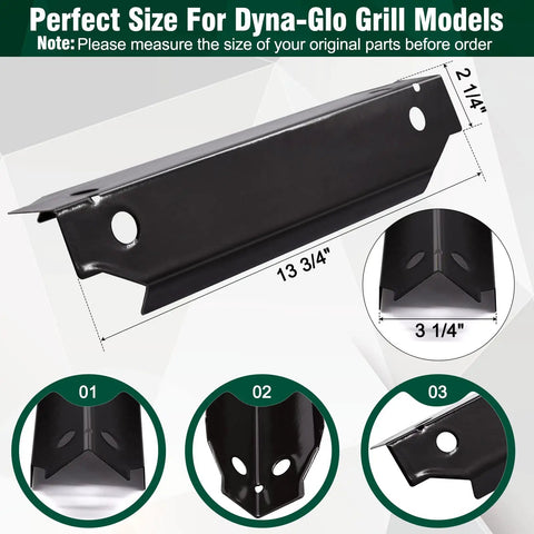 Grill Heat Plate And Shield Replacement Set For Dyna-Glo 3 Burner Grills dimensions and design details