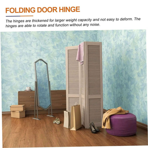 Room with cabinet using Concealed Folding Door Hinge Built Tough Heavy Duty Cabinet Hardware for home use, easy to install