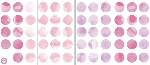 Pink Watercolor Dots Wall Art Kit Peel And Stick Repositionable Decor Set With 59 Pieces On Four Sheets Safe On Walls