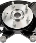 Front Right Wheel Bearing And Hub Assembly With Loaded Knuckle For 2005 To 2008 Honda Pilot, showcasing silver metal hub and black backing.