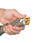 Close-up of the Pocket Trowel For Backpacking And Camping With Retractable Handle And Durable Glass Reinforced Nylon 66