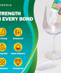Applying Crystal Clear Glass Glue For Quick Fixes And Crazy Strong Bonds On Glass And Ceramic to a broken wine glass