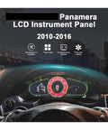 Porsche Panamera 12.3 Inch LCD Dash Instrument Cluster Replacement Digital Gauge Module With Built In Circuit Components For 2010 2016 Models, Plug And Play, Stable Performance For Idle And Acceleration installed in Panamera dashboard