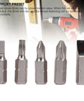 Naroote Adjustable Torsion Wrench Precision Torque Screwdriver Light Industry Tool For Circuit Board Electronics Repair Gear and Fine Machinery Work Easy To Use, five metal bits.