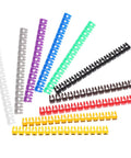 Gotta Keep Your Desk Or Garage Slick With These 150 Piece Digital Number Wire Label Tubes Great For Cable Id Marks And Straight Up Effortless Cord Management That Actually Works Wonders, multicolored tubes for organizing cords.