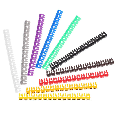 Gotta Keep Your Desk Or Garage Slick With These 150 Piece Digital Number Wire Label Tubes Great For Cable Id Marks And Straight Up Effortless Cord Management That Actually Works Wonders, multicolored tubes for organizing cords.