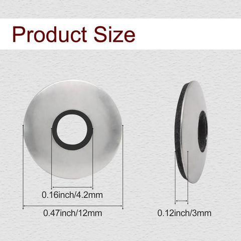 100 Pack Bonded Sealing Washers Crafted From Heavy Duty 304 Stainless Steel And Flexible EPDM Rubber, size details shown.
