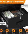 Open drawer of 5.6 Cu Ft Large Drop Safe Box For Biz With Quick Drop Slot Anti Theft Money Safe Digital Keypad Spare Key Heavy Duty