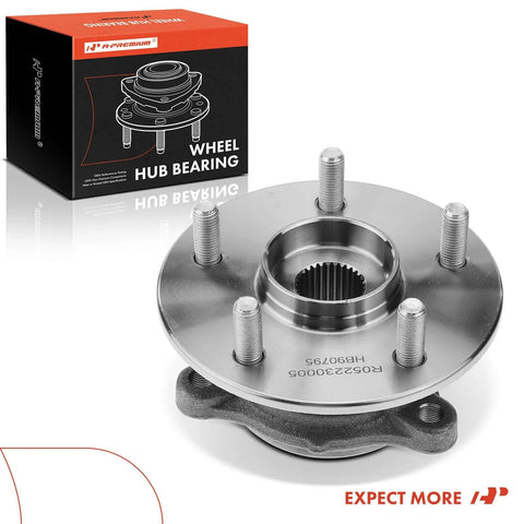 Ride Smooth Daily Driver Front Wheel Bearing And Hub Assembly With Five Lug And Thirty Spline Straight BoltOn Upgrade For Toyota Highlander Rav4 Hybrid Sienna, showing front view and packaging.