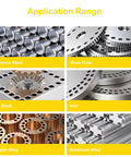 Application range showcasing metals suitable for 6-32 UNC Spiral Point Threading Taps Built For Serious Metal Shop Grind.