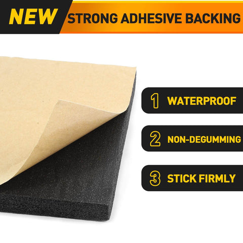Self-Adhesive Foam Padding Sheets 0.75 Inch Thick Neoprene Vibration Dampening Pads 12 By 8 Inches 4 Pack with adhesive backing
