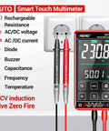 Digital Multimeter Tester With Smart Touch TRMS Auto Ranging 9999 Counts Rechargeable Anti Burn Ohm Volt Meter in use