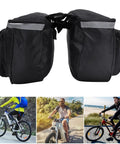 25L Bike Rack Bag For Rear Carrier Double Pannier Trunk Storage With Side Pockets Mountain Road Ready Tote for Adults on bike