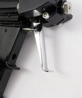Close-up of Heavy Duty Polyurethane Foam Spray Gun With Air Purge Self Cleaning Pu Foaming Tool trigger and handle.