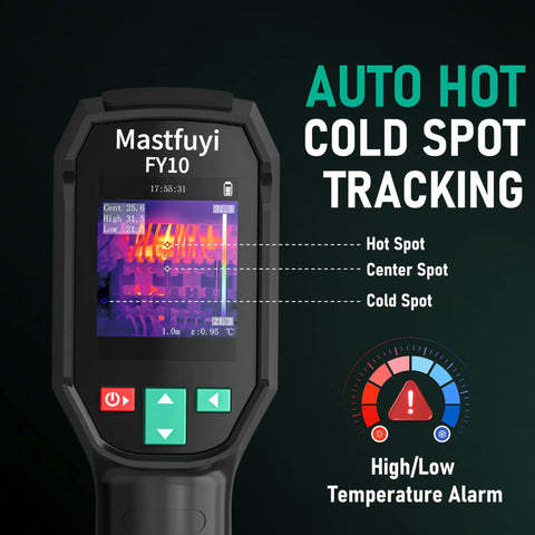 High Resolution 240x240 Thermal Imager With 25 Hz Refresh Rate, Temperature Alarm, Handheld Infrared Camera for fault detection.