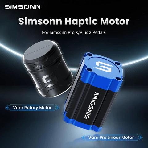 Racing Simulator Pedals With Vibration Motor Module And Haptic Feedback Reactor Pro 2 Piece VAM Set components display
