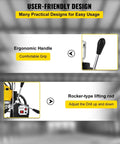 Heavy Duty 1100W Magnetic Drill Press With Six Piece Bit Set For Steel Structure Engineering Portable Electric Tapping Machine 550Rpm Max 40Mm Core Drilling Rig Bench Top Power Tool ergonomic handle and rocker-type lifting rod for easy usage.