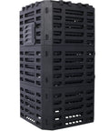 Front view of Large 132 Gallon Outdoor Compost Bin Tumbler With Easy Aeration For Backyard Home Gardens made from recycled plastic