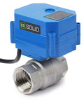 1 Inch Motorized Ball Valve With 110 VAC Plug, NSF Certified 304 Stainless Steel, Auto Return, Normally Closed, Drinking Water Safe