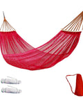 Outdoor Hammock And Camping Gear Set For Kick Back Lazy Days Featuring Ice Silk Comfort Breathable Fabric Easy Setup And Versatile Styles In Green Perfect For Backyard Chill Car Camping Or Campground Swings And Lounges with red hammock and ropes displayed