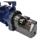 Close-up of Heavy Duty Portable Hydraulic Steel Bar Shear Crimping Tool With Electric Power Key Start Switch for cutting tasks.