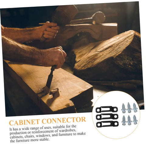 Fifty Pack Hidden Cabinet Connectors And Drawer Pull Screws With Slick Polished Finish For No Sweat Installation, shown in use with woodworking tools.