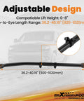 0 To 8 Inch Adjustable Front Forged Track Bar For Ford F 250 F 350 Super Duty 2005 2016 Lifted 4X4 Trucks Durable Rust Resistant Coated Steel With Rubber Bushings For Smooth Steering And Precise Alignment. Adjustable track bar with 36.2-40.16 inch length range