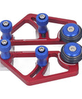 Knock Out Clean Cuts With This Heavy Duty Aluminum Bearing Roller Feeder Jig For Table Saws And Band Saws Featuring Dual Precision Rollers.