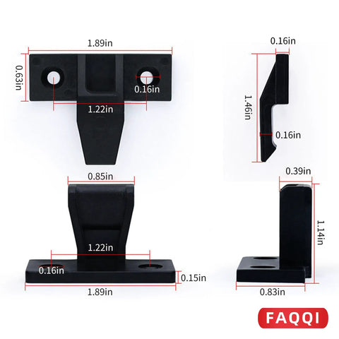 Invisible Panel Clips And Push Fit Fasteners Provide Zero Sweat Assembly For Furniture With Boss Level Concealed Hardware, 10 black fasteners in various views.