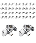 Heavy Duty 50 Pack Dual Outlet Compression Stop Valve Half Inch Fip X 3 8 Od To 3 8 Od 1 4 Turn Angle Shut Off Handle Water Supply Valve for bidet sink washer super easy hookup, chrome finish.
