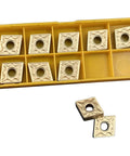 20 Piece Gold Coated Pro Grade Carbide Turning Inserts Set CNMG431 432 And CNMG120404 08 for lathe machining steel, stainless steel parts