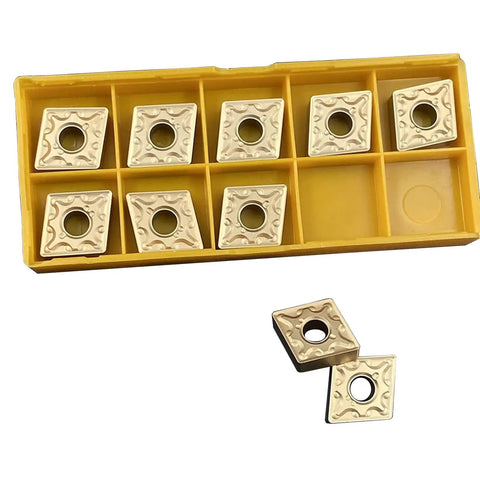 20 Piece Gold Coated Pro Grade Carbide Turning Inserts Set CNMG431 432 And CNMG120404 08 for lathe machining steel, stainless steel parts