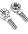 2Pcs CmR-8 Rod End Ball Bearing Kit, 1/2 In Bore 1/2-20 RH Male Thread Stainless Steel, close-up view of heavy-duty bearings.