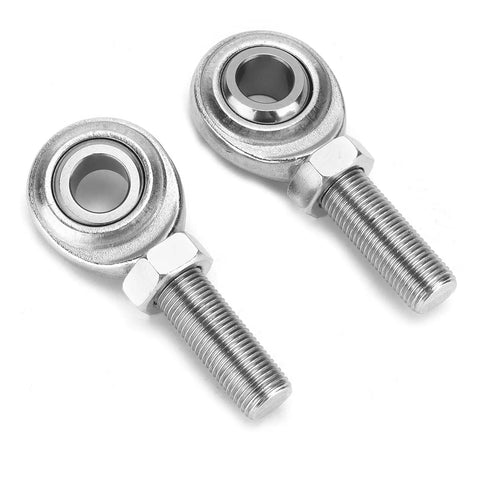 2Pcs CmR-8 Rod End Ball Bearing Kit, 1/2 In Bore 1/2-20 RH Male Thread Stainless Steel, close-up view of heavy-duty bearings.