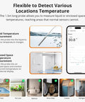 Waterproof Zigbee Temperature Sensor With 1.5M Stainless Steel Probe LCD Display And App Monitoring -40 To 115 C Range Magnetic Mount IP65 Weatherproof For Pool Kitchen Bathroom Works With Zigbee Hub, 1.5m probe