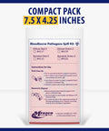 Top Tier Blood Spill Kit And Bodily Fluid Cleanup Set Featuring Heavy Duty Absorbent Powder in compact 7.5x4.25 inch pack.