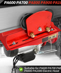 Electric Hoist Trolley For I Beam Lifting Built Tough 1 Ton Heavy Duty Capacity 2200 Lbs Adjustable Flange Dual Wheel