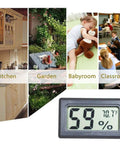 12 Pack Mini Digital Hygrometer Thermometer Indoor Humidity Gauge With Fast 10 Second Readings in various indoor settings