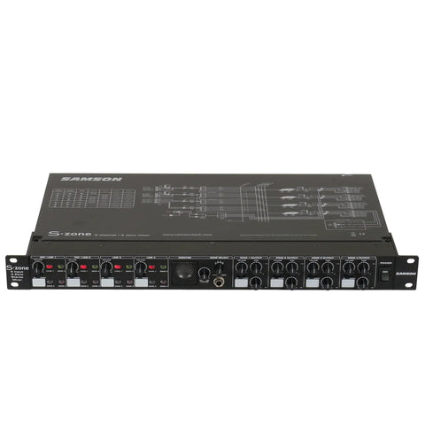 Zone Four Channel Stereo Mixer For Installations With Mic Ducking, Dual CD Line Inputs, Four Zone Outputs