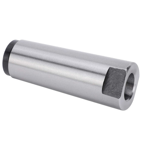 Taper drill sleeve reducing adapter MT4–MT2, silver metal, side view, Amazon