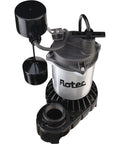 Submersible Sump Pump 1/2 HP Cast Iron And Zinc Housing with vertical switch, suitable for 10 inch basins, stainless steel fasteners